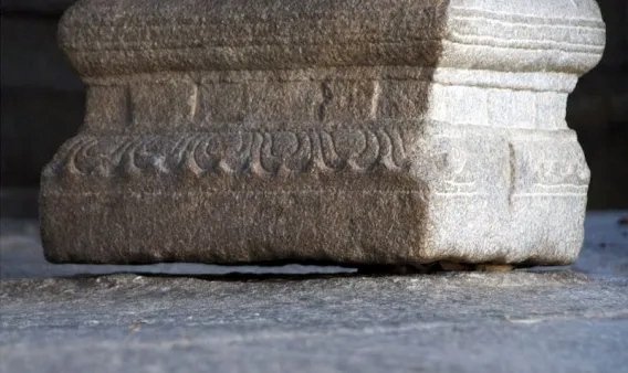 The legendary Hanging Pillar of Lepakshi Temple, a marvel of Vijayanagara-era engineering.