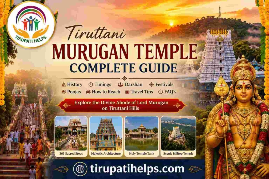 Thiruttani Murugan Temple – Complete Guide to Darshan, Timings, History & Travel Tips